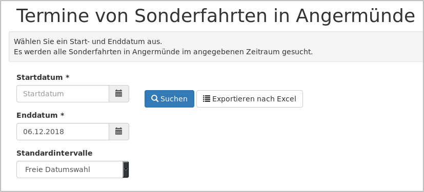 Archivsuche nach Sonderfahrten