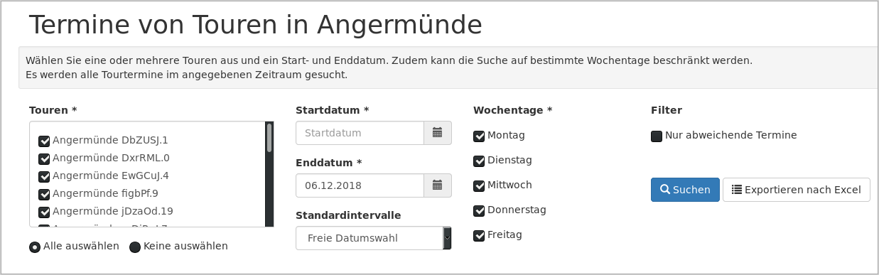 Archivsuche nach Touren
